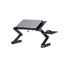 Customized Aluminium Adjustable Foldable Laptop Notebook Computer Tray Table Stand for Desk with Cooling Fan